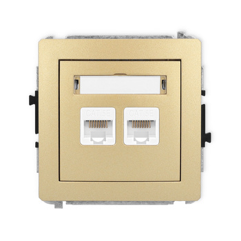 KARLIK DECO 29DGK-2  Gniazdo komputerowe podwójne 2xRJ45