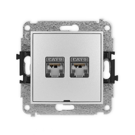 KARLIK MINI 7MGKBO-6 Gniazdo komputerowe podwójne 2xRJ45