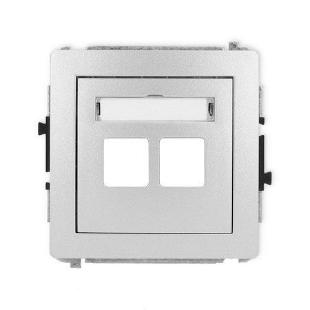 KARLIK DECO 7DGM-2P  Gniazdo multimedialne podwójnego bez modułu (standard Keystone)