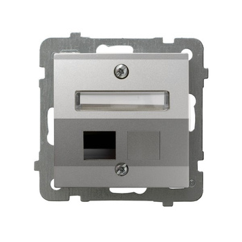 Ospel as GPK-1GS/p/18 Obudowa gniazda pojedynczego typu Keystone skośna