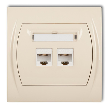 KARLIK LOGO 1LGK-2   Gniazdo komputerowe podwójne 1xRJ45