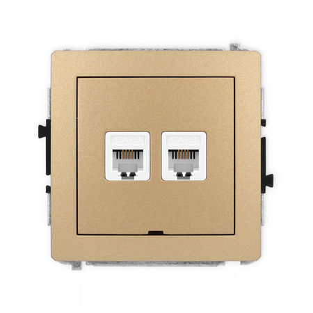 KARLIK DECO 8DGTBO-2 Gniazdo telefoniczne podwójne 2xRJ11