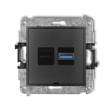 KARLIK ICON 11ICUSBBO-8  Ładowarka USB podwójna  USB C + USB A