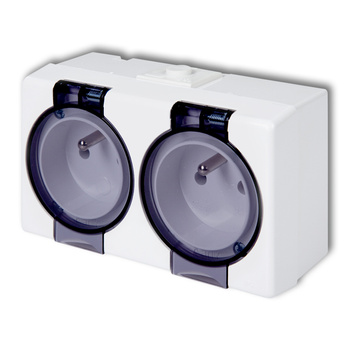 Gniazdo podwójne z uziemieniem 2x(2P+Z)GHS-2nd