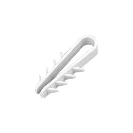 Uchwyt kablowy wbijany, przewód okrągły ∅ 5mm, biały, 20 szt.