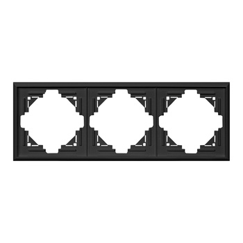 Ramka potrójna Luna, Ra-3L, czarny