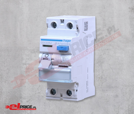 Hager CDC225J wyłącznik różnicowoprądowy 2p 25a 30ma AC