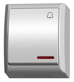 Ospel fala ŁNH-6HS/00 Łącznik zwierny "dzwonek" z podświetleniem biały