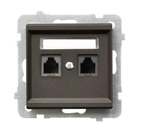 OSPEL SONATA GPT-2RN/m/40 Gniazdo telefoniczne podwójne niezależne