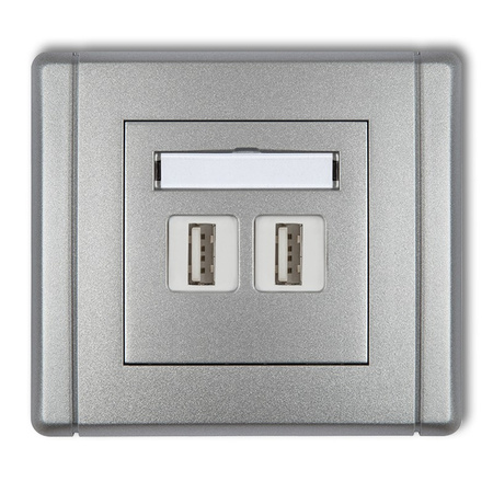 KARLIK FLEXI 7FGUSB-2  Gniazdo podwójne 2xUSB A-A 2.0