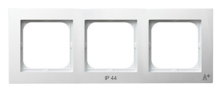 OSPEL AS ANTYBAKTERYJNY RH-3GA/00 Ramka potrójna do łączników IP-44 produkt zawiera nanocząsteczki srebra