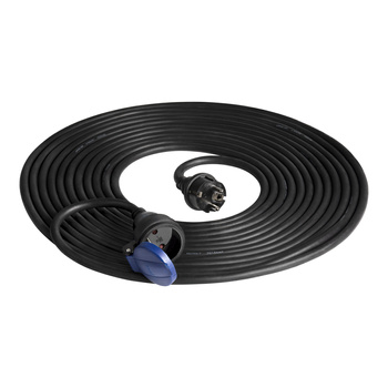 Przedłużacz warsztatowy bryzgoszczelny IP44, 1x2P+Z 10m,kabel gumowy olejoodporny H07RN-F 3x1,5mm², 230VAC/16A