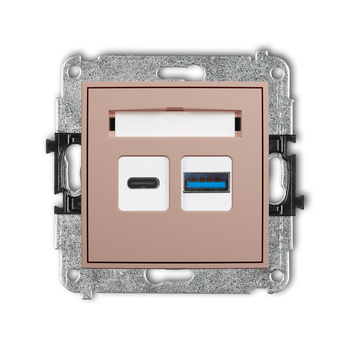 KARLIK MINI 62MCUSB-8 Mechanizm ładowarki USB podwójnej USB C + USB A, 20W max.