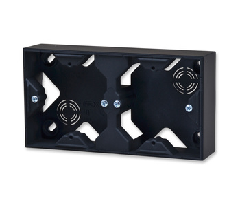 OSPEL ARIA PNP-2U/33 puszka instalacyjna podwójna czarna czarny metalik