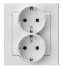 OSPEL SONATA GP-2RS/00 Gniazdo podwójne z/u schuko kompletne