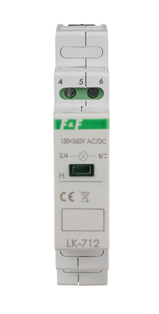 F&F Lampka sygnalizacyjna LK-712G 130÷260 V AC/DC, zielona dioda LED