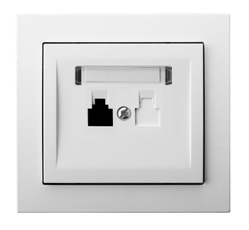 OSPEL KIER GPT-1W/00 Gniazdo telefoniczne pojedyncze biały