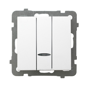 Ospel as ŁP-13GS/m/00 Łącznik potrójny z podświetleniem pomarańczowym