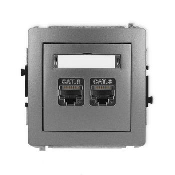 KARLIK DECO 11DGK-12  Gniazdo komputerowe podwójne 2xRJ45
