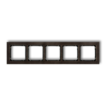 KARLIK DECO DRD-5G Ramka uniwersalna pięciokrotna - efekt drewna (ramka wenge; spód czarny)