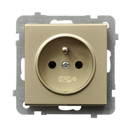 OSPEL SONATA GP-1RZ/m/39 Gniazdo pojedyncze z uziemieniem złoty