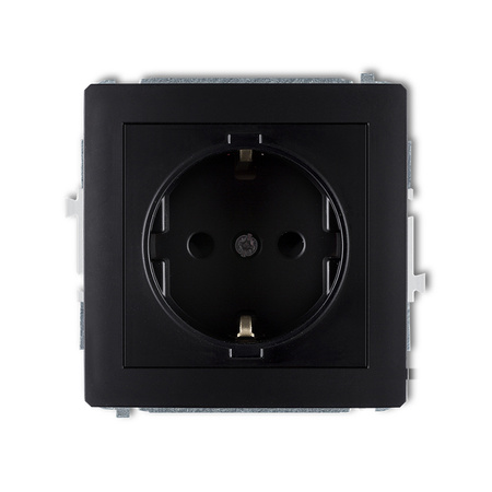 KARLIK DECO 12DGP-1sp  Gniazdo pojedyńcze  z uziemieniem SCHUKO 2P+Z (przesłony torów prądowych)