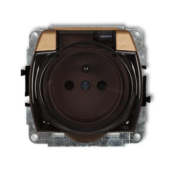 KARLIK TREND 8GPB-1zdp  Gniazdo bryzgoszczelne z uziemieniem 2P+Z (klapka dymna