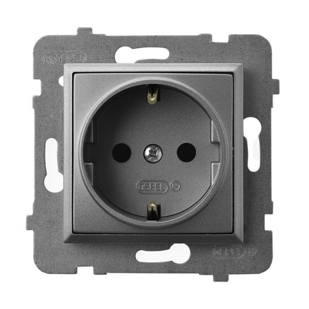 Ospel aria gp-1us/m/70 Gniazdo pojedyncze z uziemieniem schuko