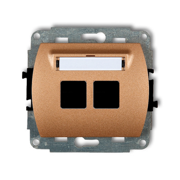 KARLIK TREND 8GM-2P  Gniazdo multimedialne podwójnego bez modułu (standard Keystone)