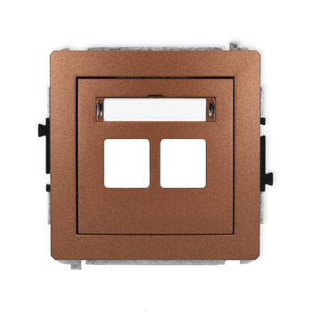 KARLIK DECO 9DGM-2P Gniazdo multimedialne podwójnego bez modułu (standard Keystone)