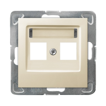 OSPEL IMPRESJA GPK-2Y/p/27 Obudowa gniazda podwójnego Keystone prosta