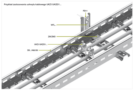 BAKS UKZ1/UKZO1/40-46 Uchwyt kablowy zaczepowy 401300