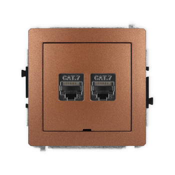 KARLIK DECO 9DGKBO-10  Gniazdo komputerowe podwójne 2xRJ45