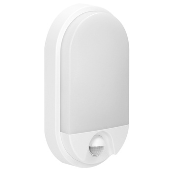 NEFRYT LED 10W, oprawa ogrodowa z czujnikiem ruchu 140st,  800lm, IP54, 4000K, biała