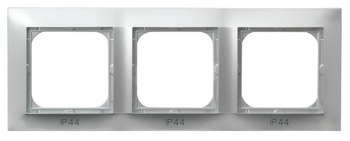 OSPEL IMPRESJA RH-3Y/18 Ramka potrójna do łączników IP-44 srebro