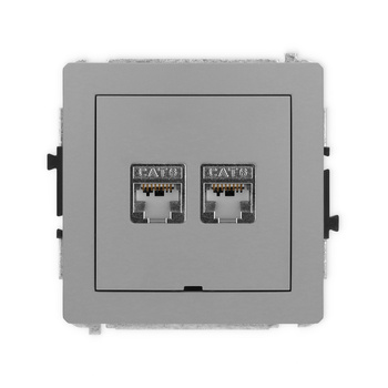 KARLIK DECO 27DGKBO-6  Gniazdo komputerowe podwójne 2xRJ45