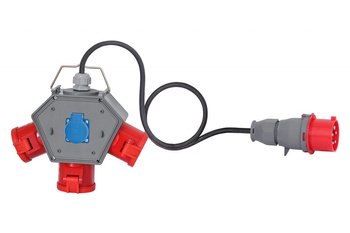 F-ELEKTRO F3.0635  Rozdzielacz  POLYBOX wt 16/5, gn 3x16/5, 230V +P5x2,5-5 OW