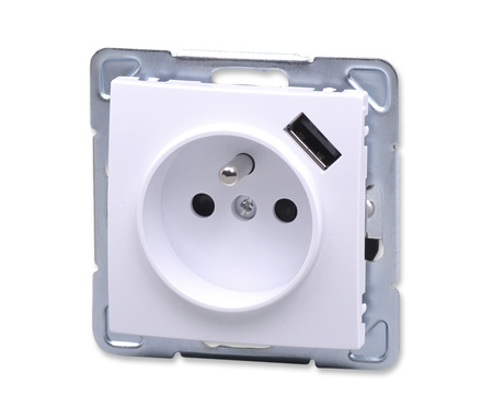 Ospel impresja gp-1yzpusb/m/00 gniazdo z ładowarką usb