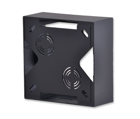 OSPEL AS PNP-1G/33 Puszka naścienna pojedyncza czarny metalik