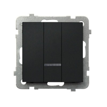 OSPEL SONATA ŁP-13RS/m/33 Łącznik potrójny z niebieskim podświetleniem