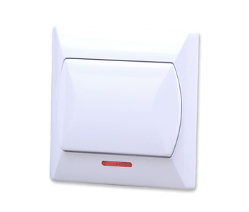 OSPEL AKCENT ŁP-1AS/00 Łącznik jednobiegunowy z podświetleniem biały