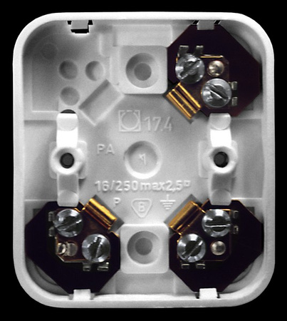 OSPEL PI PWP-3P/00 Puszka 3-zaciskowa do wyrobów z serii Pi biały