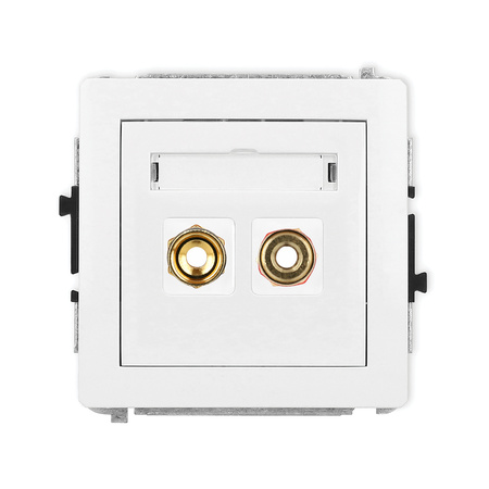 KARLIK DECO DGG-4 Gniazdo głośnikowe pojedyńcze (typu banan - czerwony i czarny