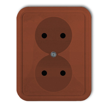 KARLIK LIZA 4GPT-2  Gniazdo podwójne bez uziemienia 2x2P