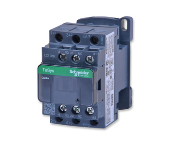 SCHNEIDER ELECTRIC LC1D18P7 STYCZNIK MOCY TESYS 3P AC3-18A,NZ+NO,24V 50/60HZ