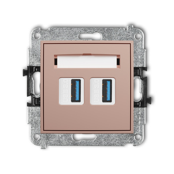 KARLIK MINI 62MGUSB-6 Mechanizm gniazda podwójnego 2xUSB A-A 3.0