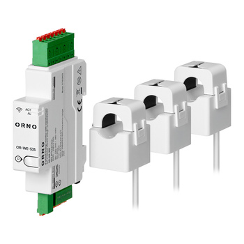 3-fazowy monitor energii z przekładnikami 120A, 230/400V, TUYA SMART Wi-Fi
