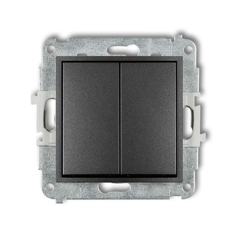 KARLIK ICON 11IWP-33.1 Łącznik podwójny schodowego (dwa klawisze bez piktogramów)