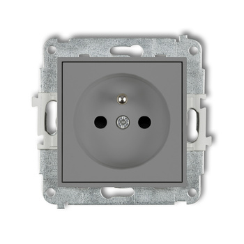 KARLIK MINI 27MGP-1zp  Gniazdo pojedyńcze  z uziemieniem 2P+Z (przesłony torów prądowych)