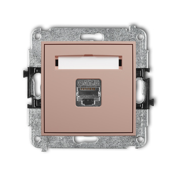 KARLIK ICON 62IGK-5 Mechanizm gniazda komputerowego pojedynczego 1xRJ45, kat. 6, ekranowany,  8-stykowy
